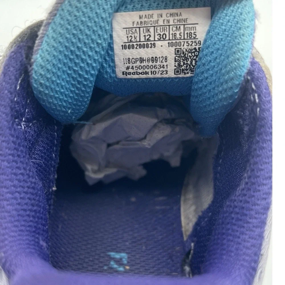 Reebok Road Supreme 4.0 Purple Running Slip On‎ Shoes - Kids Size 12.5 USED